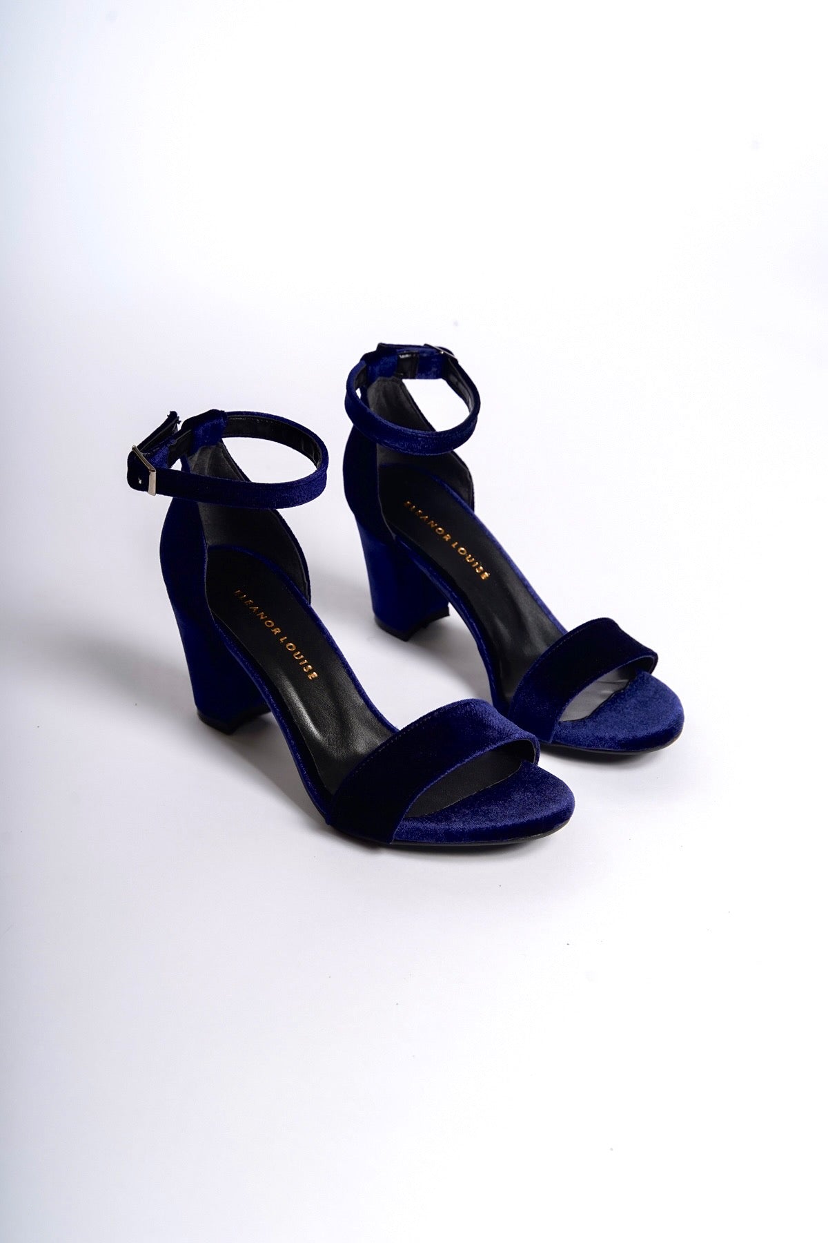 Hífrun | Navy Velvet High Heel Sandals