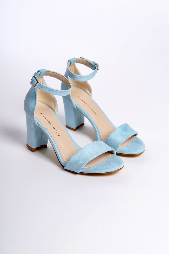 Elsa | Baby Blue Suede High Heel Sandals