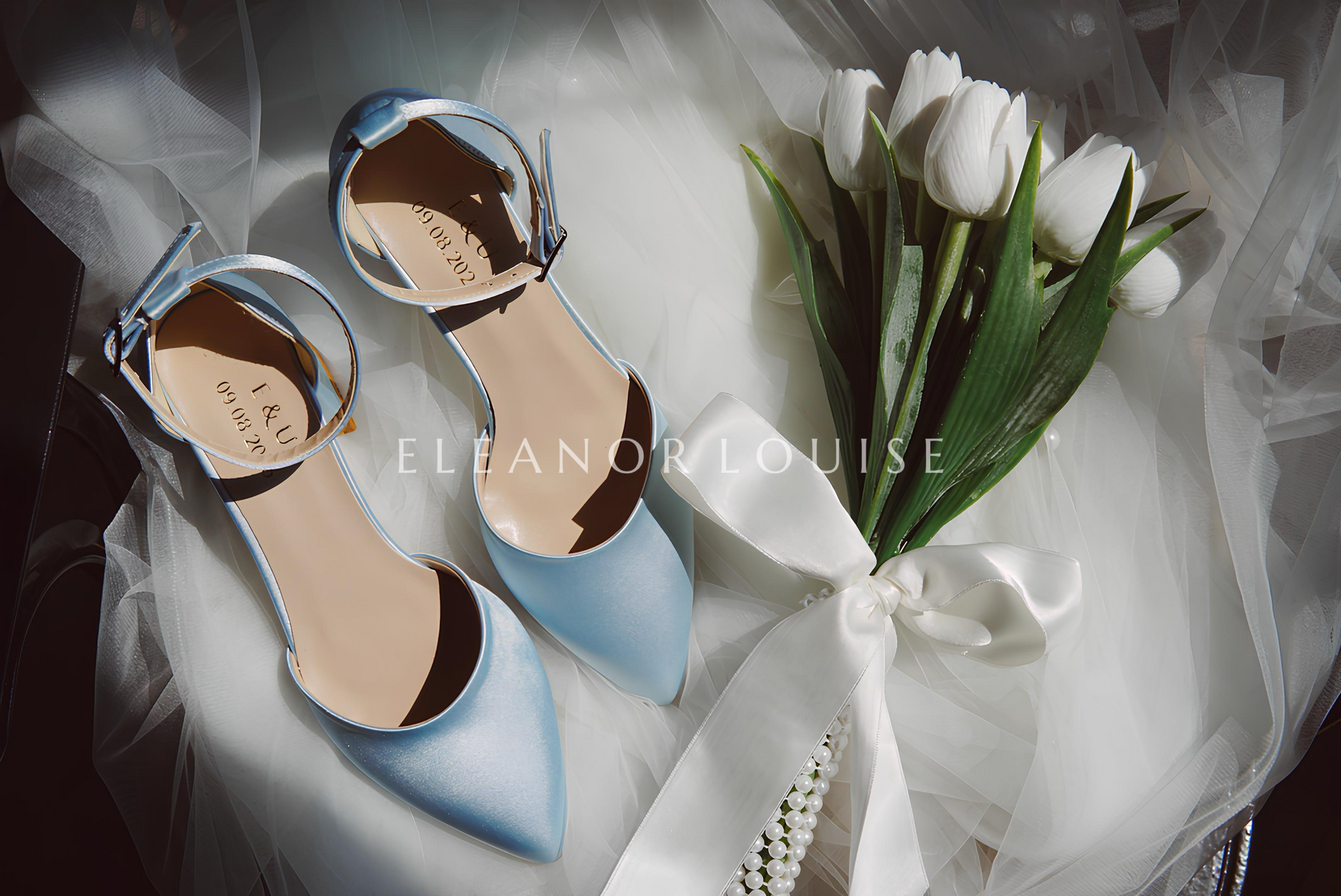 Custom Sole Engraving – Wedding Date & Initials