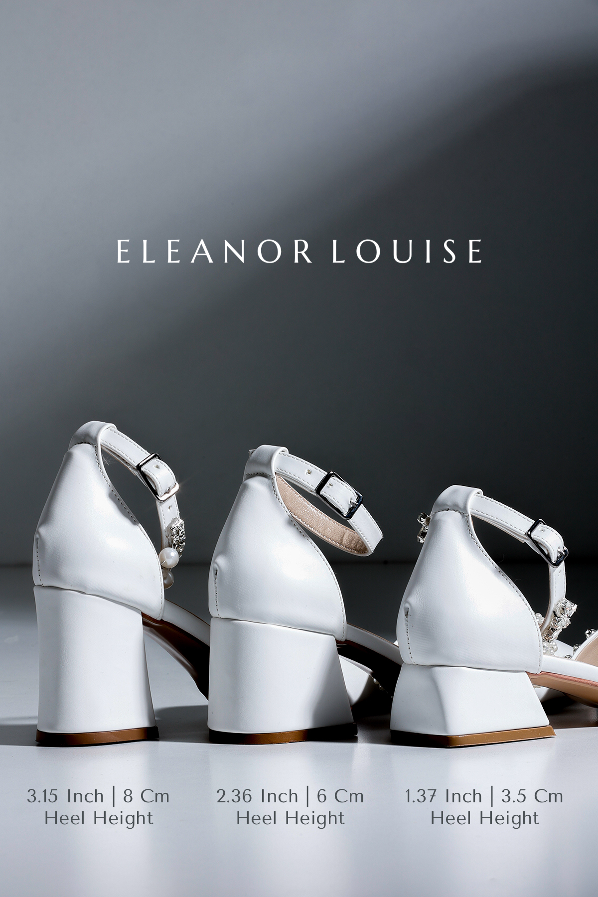 Eden | Sage Green High Heels with Pearls