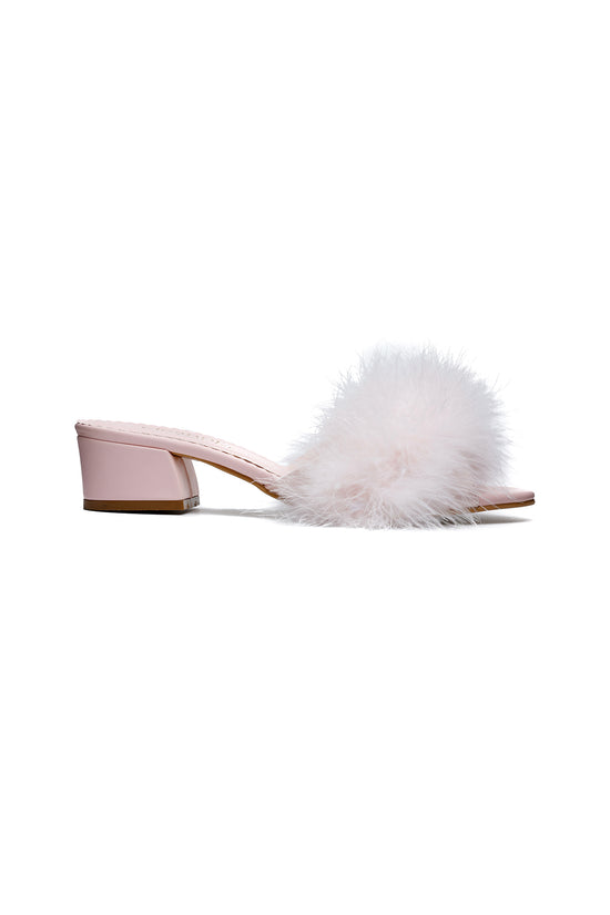 Salmon Low Feathers Mule