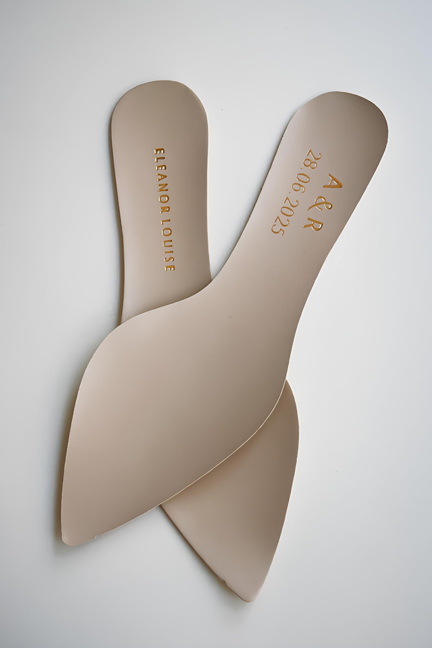 Custom Sole Engraving – Wedding Date & Initials