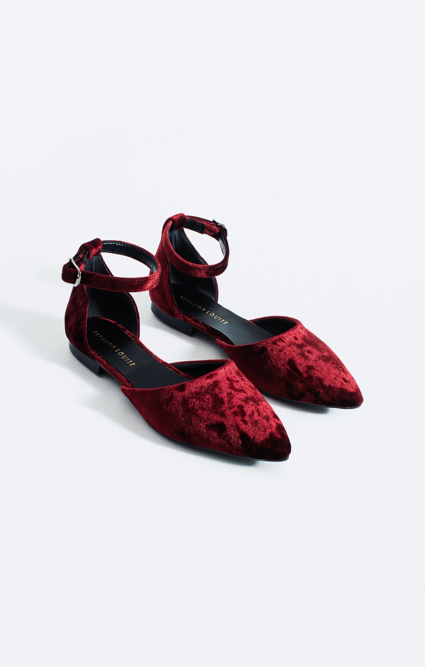 Luz | Burgundy Velvet Flats